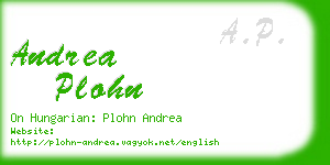 andrea plohn business card